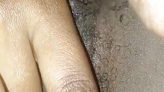 Miss Pussie Rubbing her pussy and fingering till she gets an