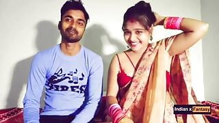 Latest Desi couples hindi chudai mms video small tits bhabhi