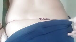 Sex with long dildo 18 cm and cucumber